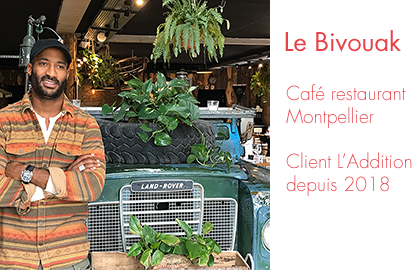 bivouak, café restaurant Montpellier, client L'Addition depuis 2018